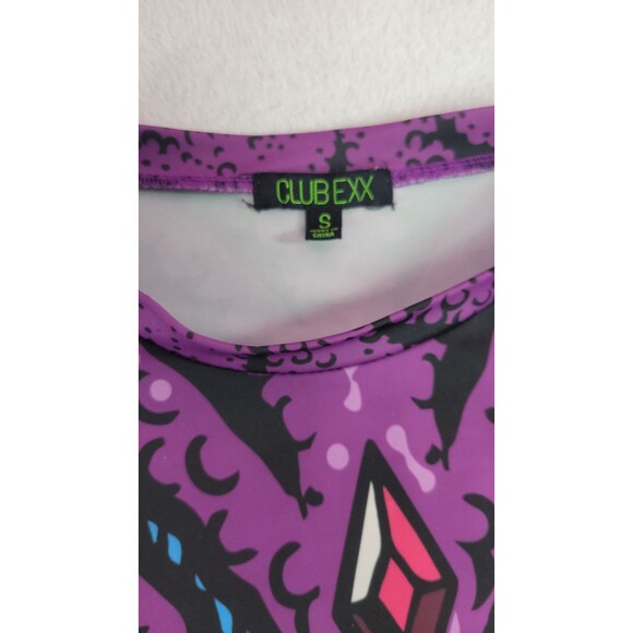 Dolls Kill Club Exx Neon Nightmares Oversized Graphic Tee Shirt Size Small - Picture 3 of 12